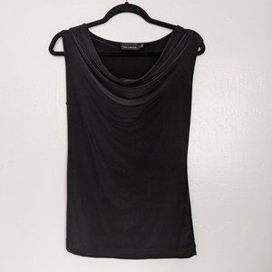 The Limited Black Cowl Neck Tank Top